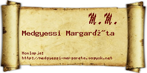 Medgyessi Margaréta névjegykártya